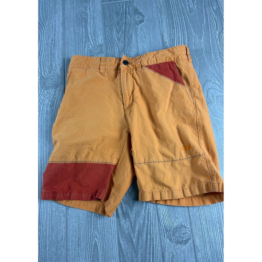 Outdoor Research Shorts Womens 4 Orange Hiking Climbing Bermuda Pockets 8 Inseam
